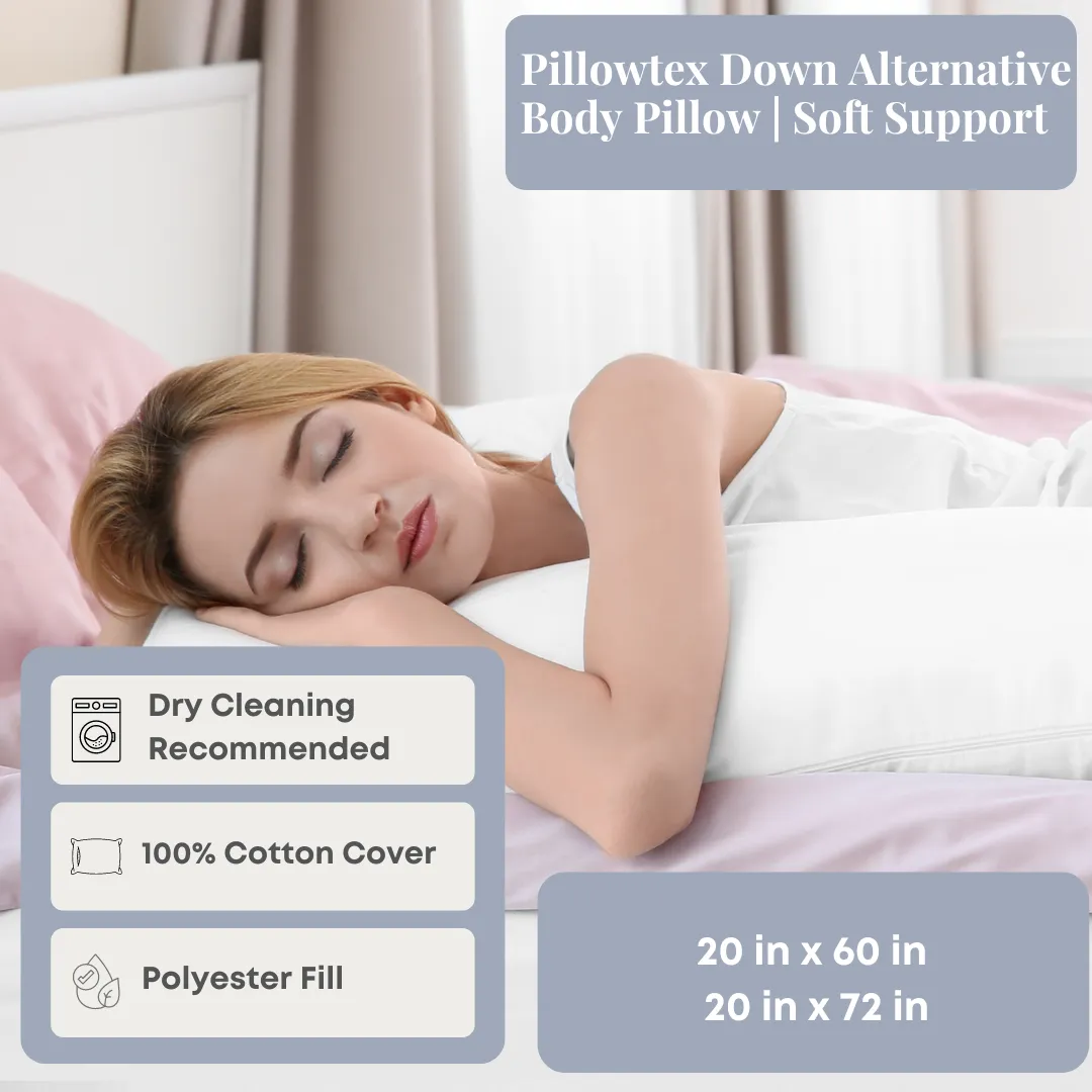 Pillowtex Down Alternative Body Pillow | Soft Support