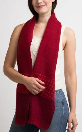 Red Cashmere Handloom Muffler