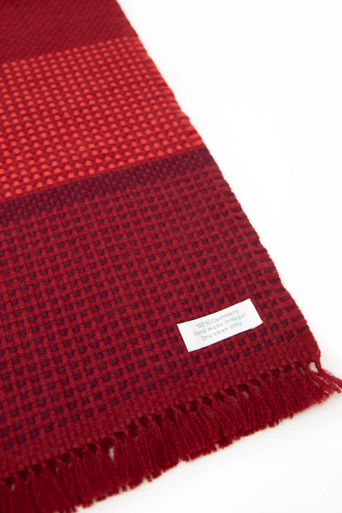 Red Cashmere Handloom Muffler