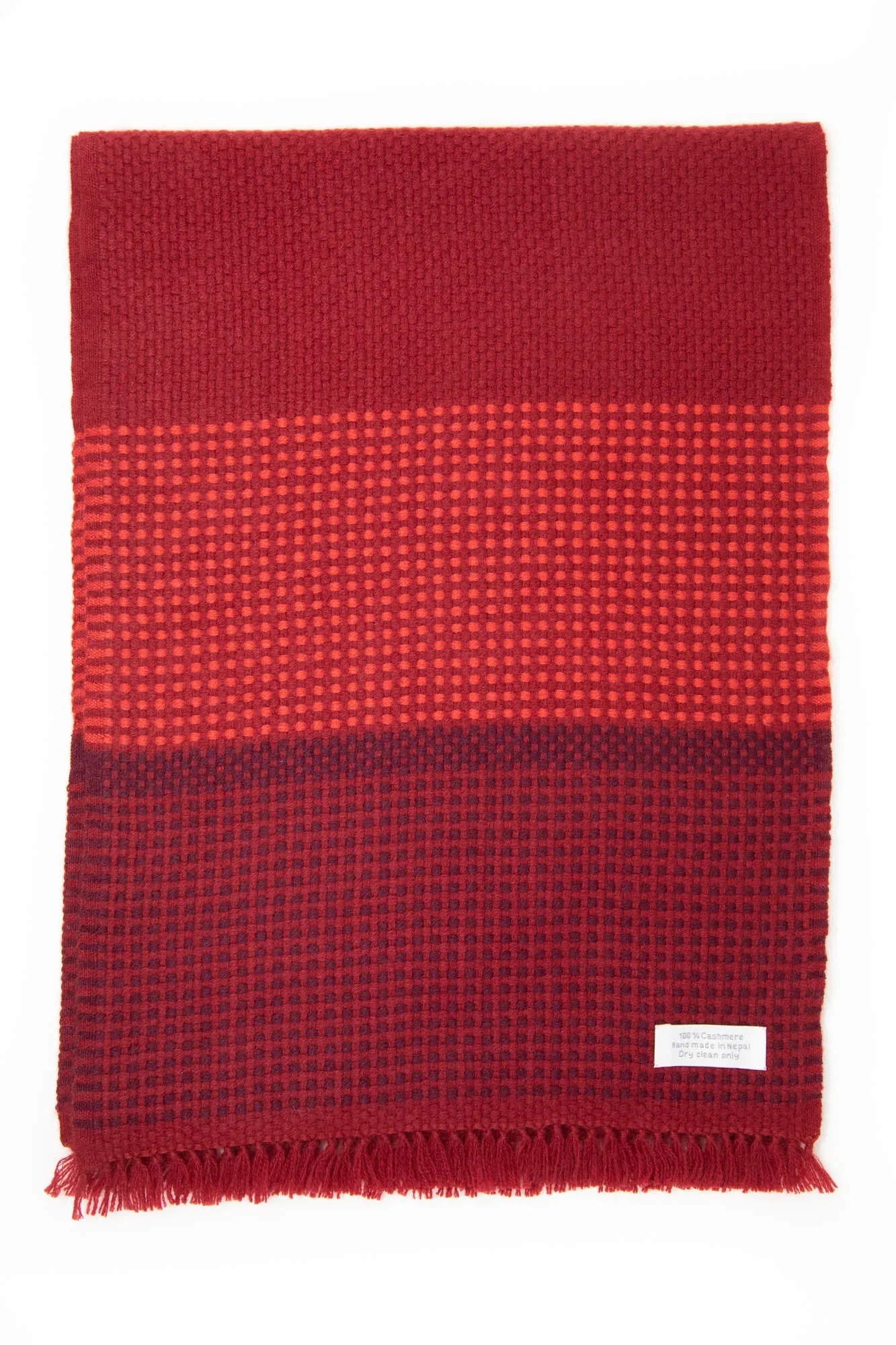 Red Cashmere Handloom Muffler