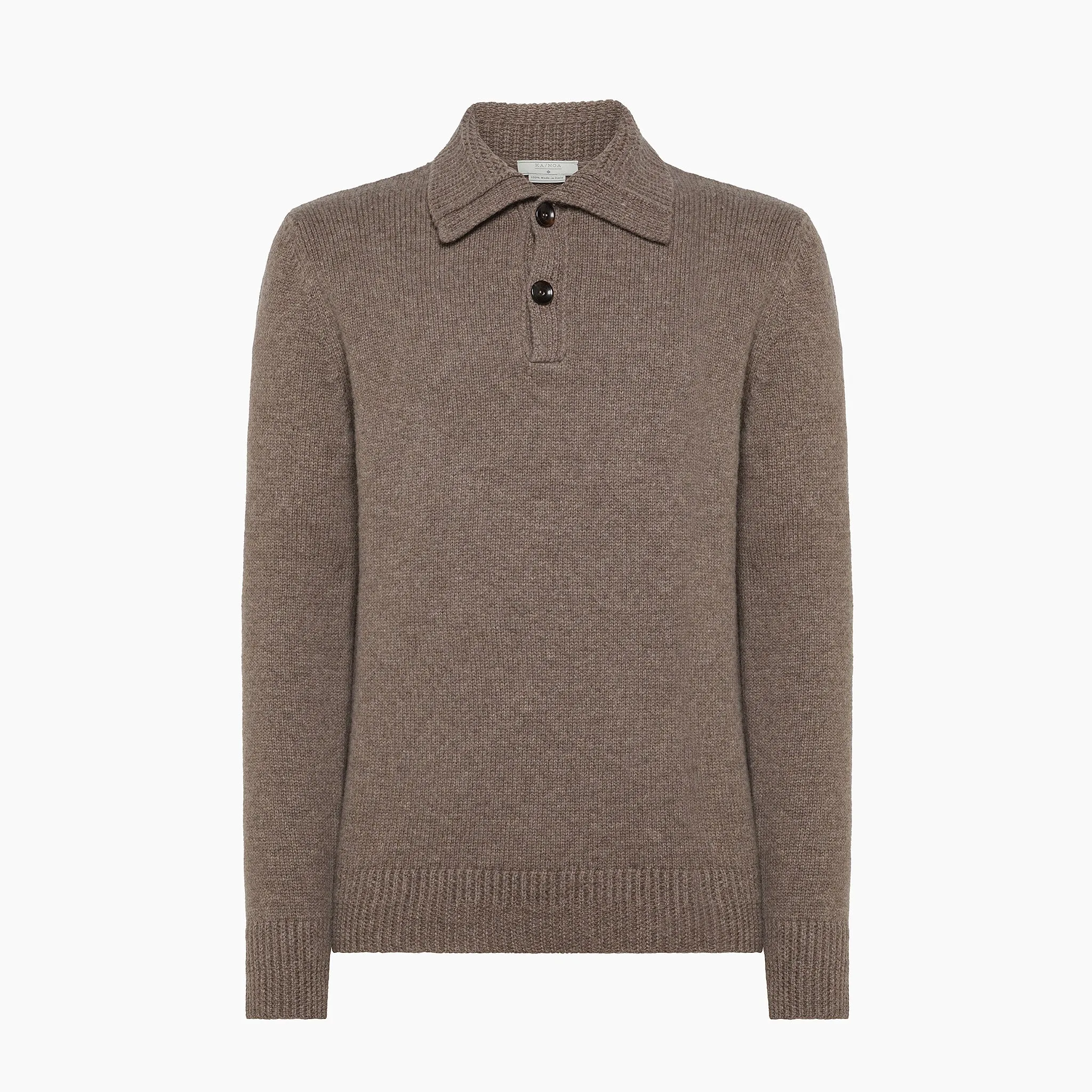 Rigaut long sleeved knitted polo in Wool Cashmere