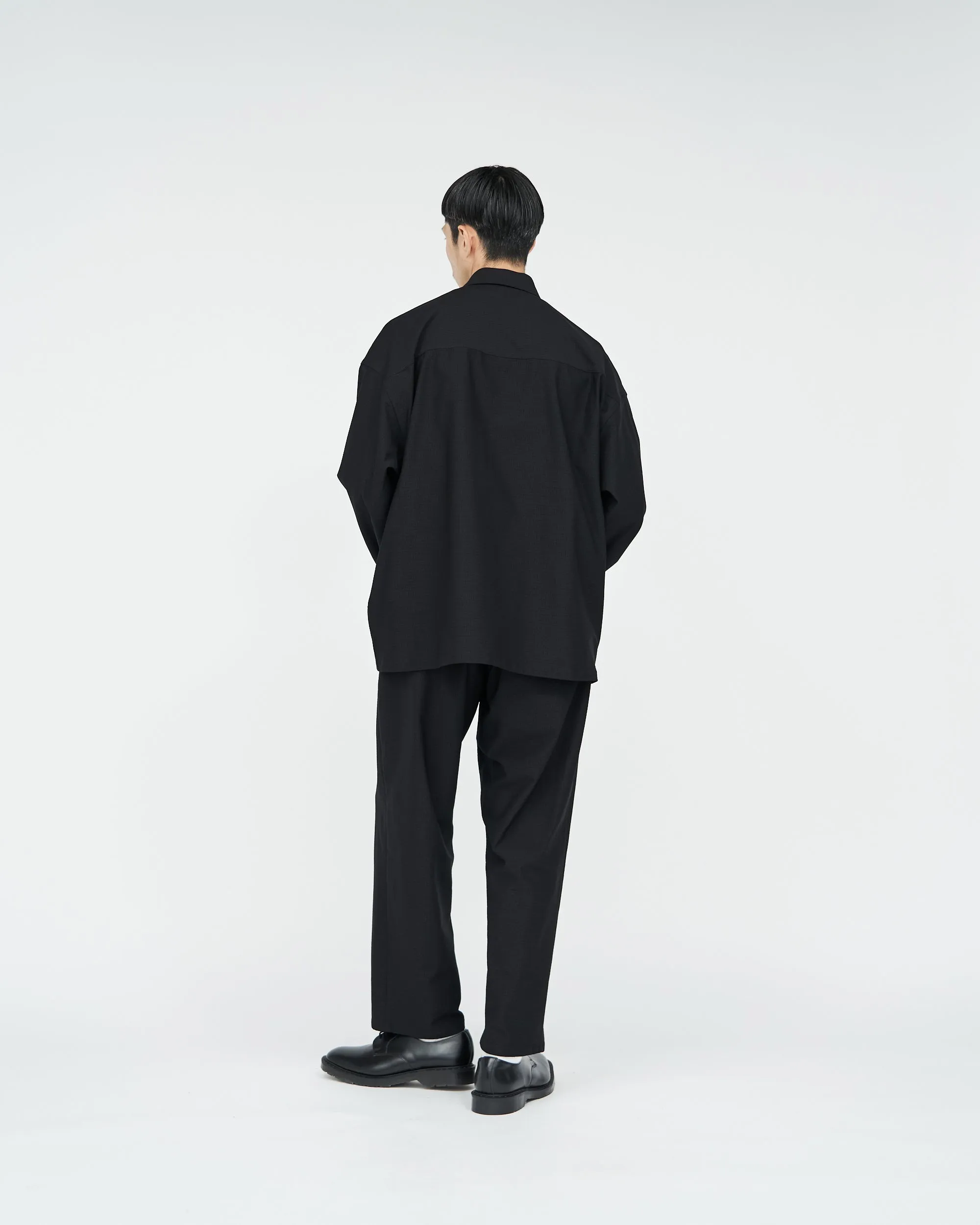 Ripple Jersey Slim Waisted Wide Tapered Chef Pants