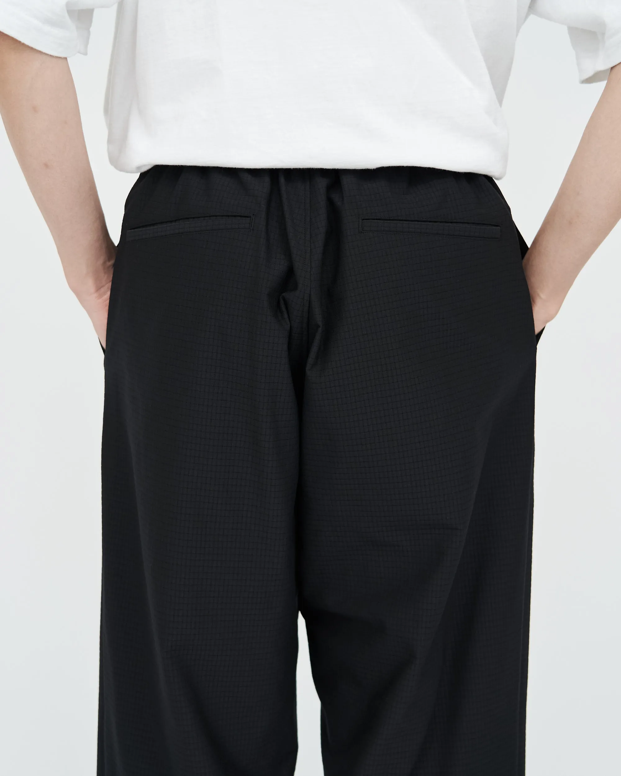 Ripple Jersey Slim Waisted Wide Tapered Chef Pants