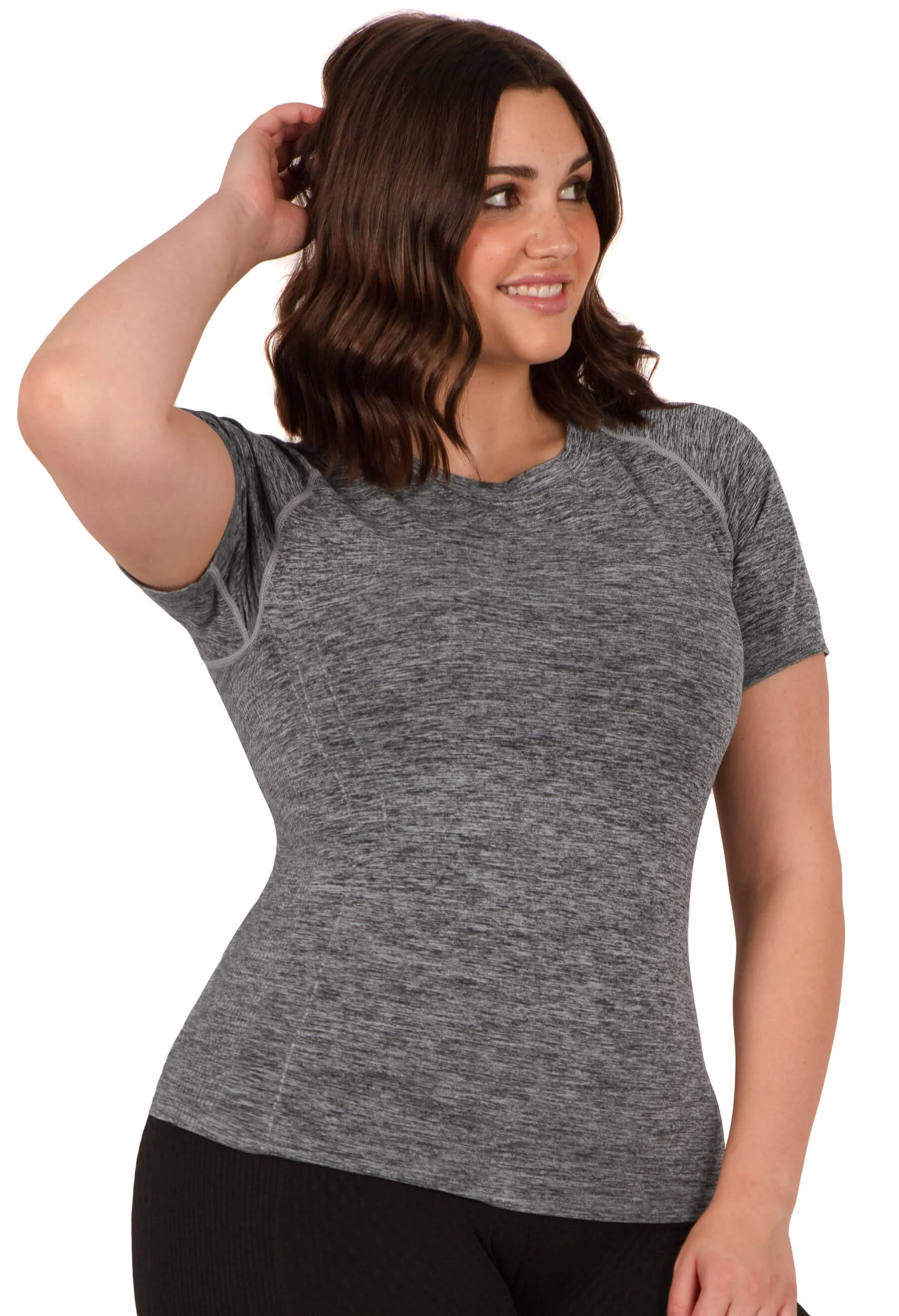 Seamless Short Sleeve Activewear Thermal Tee