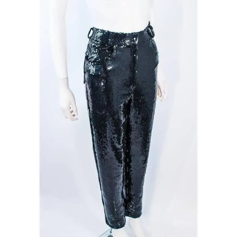 SUITE 101 Black High-Waisted Sequin Pants | Size US 8-10