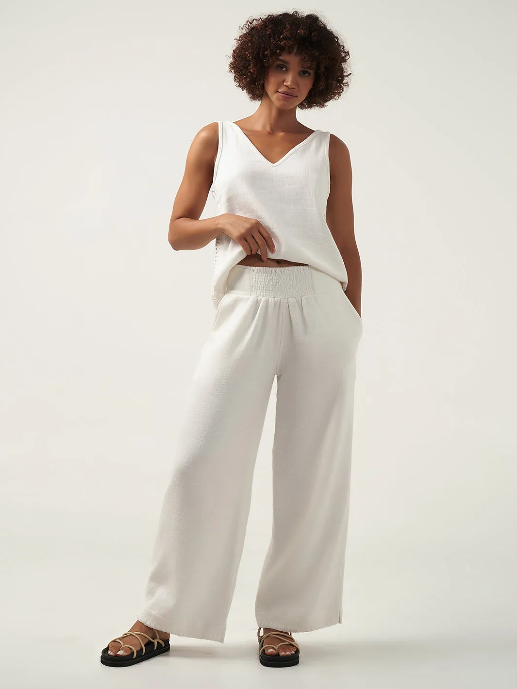 Sula Ramie Pants Ivory