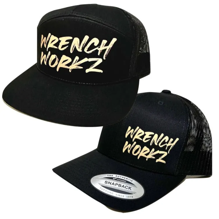 Treads Black Hats - Flat Brim & Curved