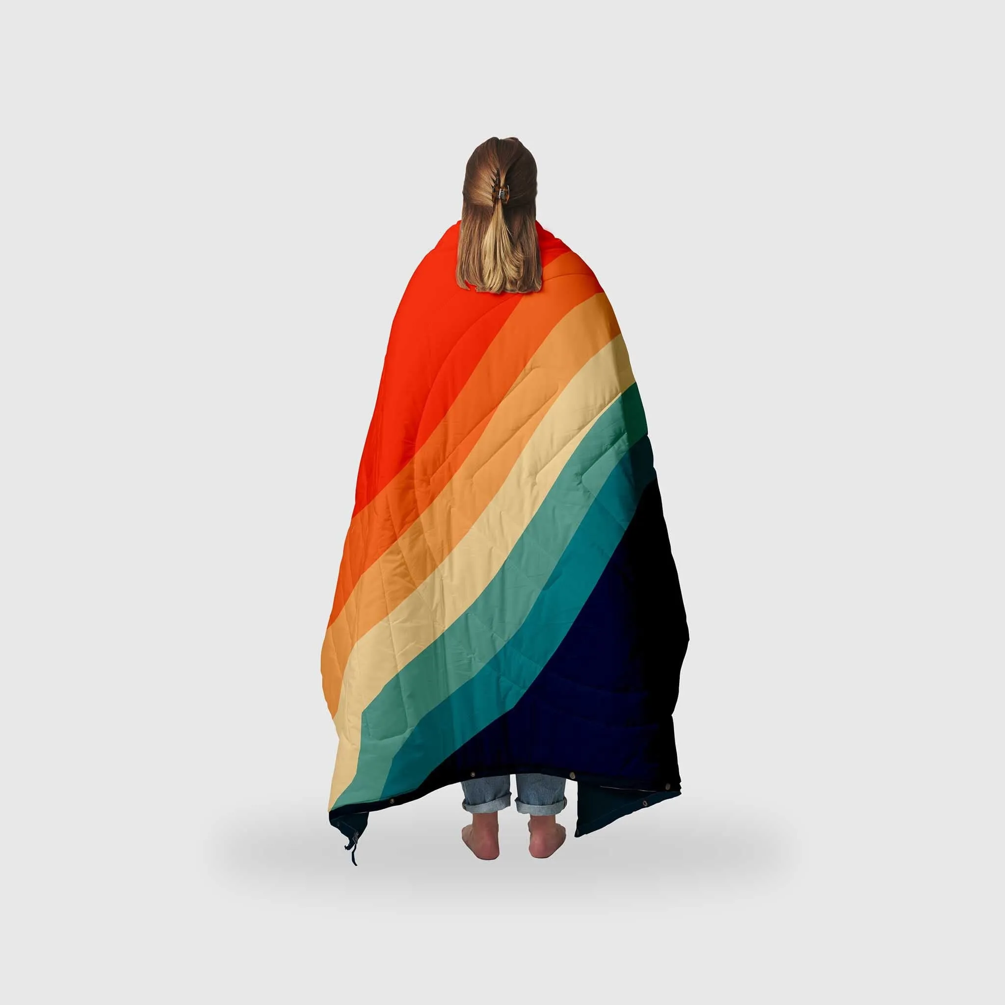 VOITED Recycled Ripstop Outdoor Camping Blanket - Rainbow