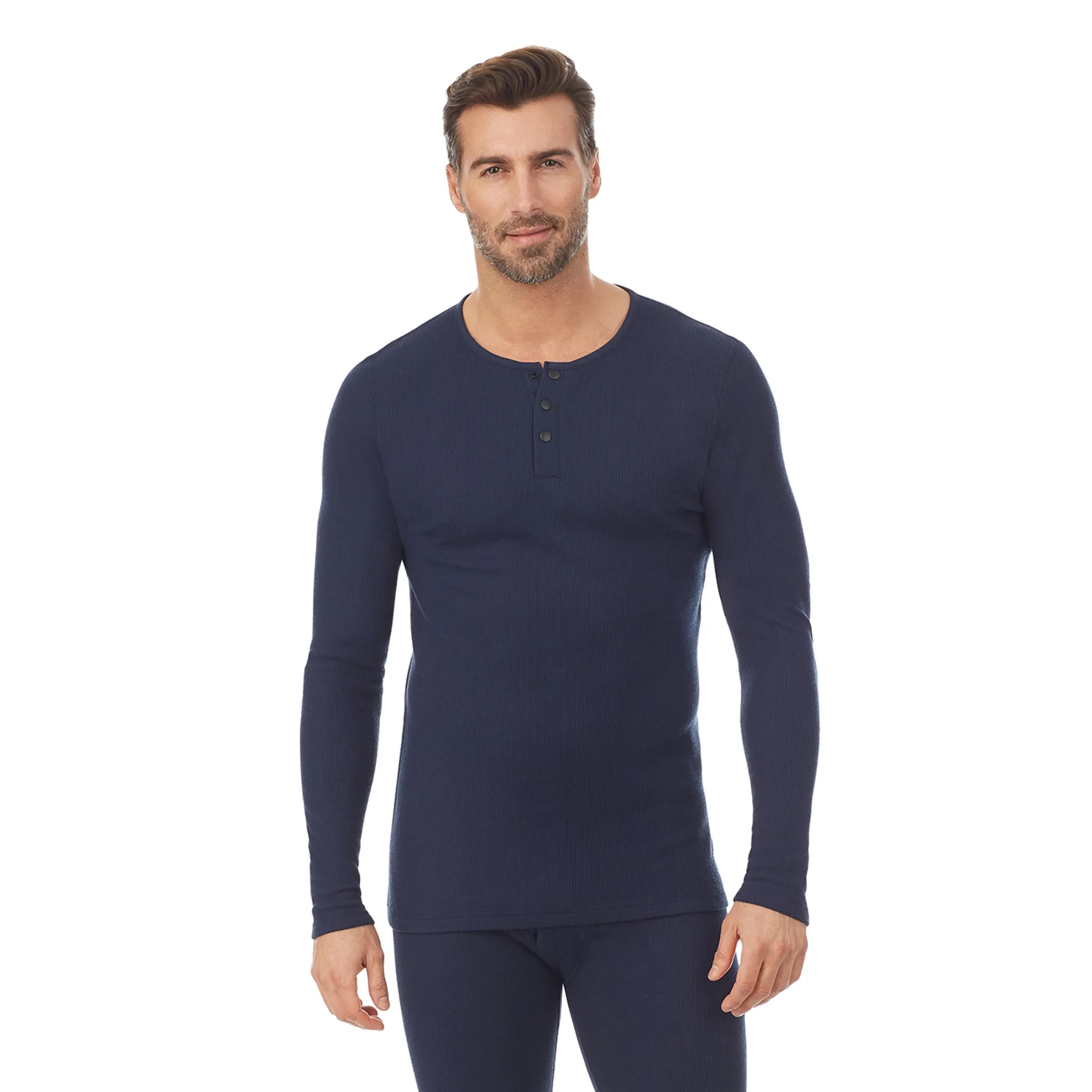 Waffle Thermal Long Sleeve Henley