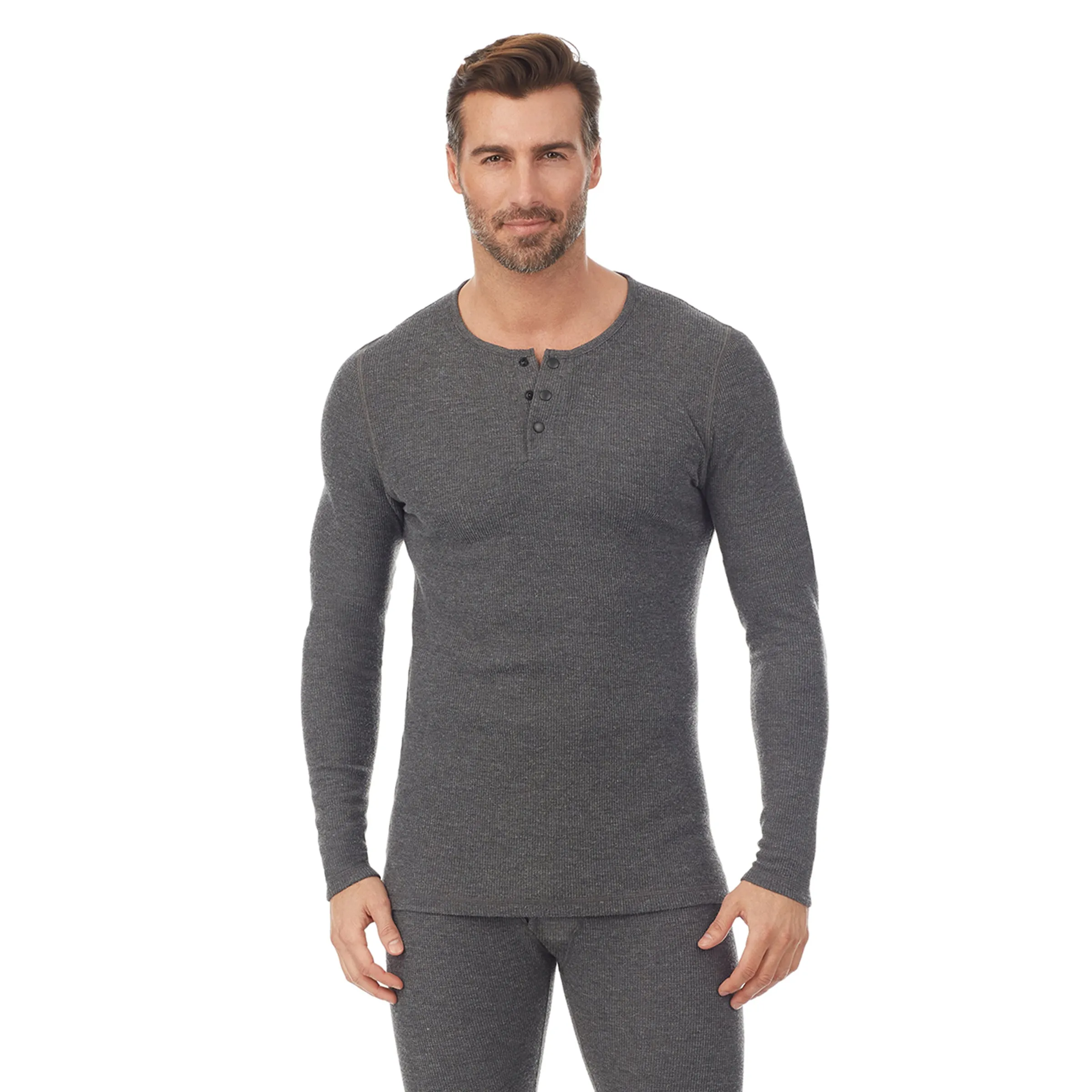 Waffle Thermal Long Sleeve Henley