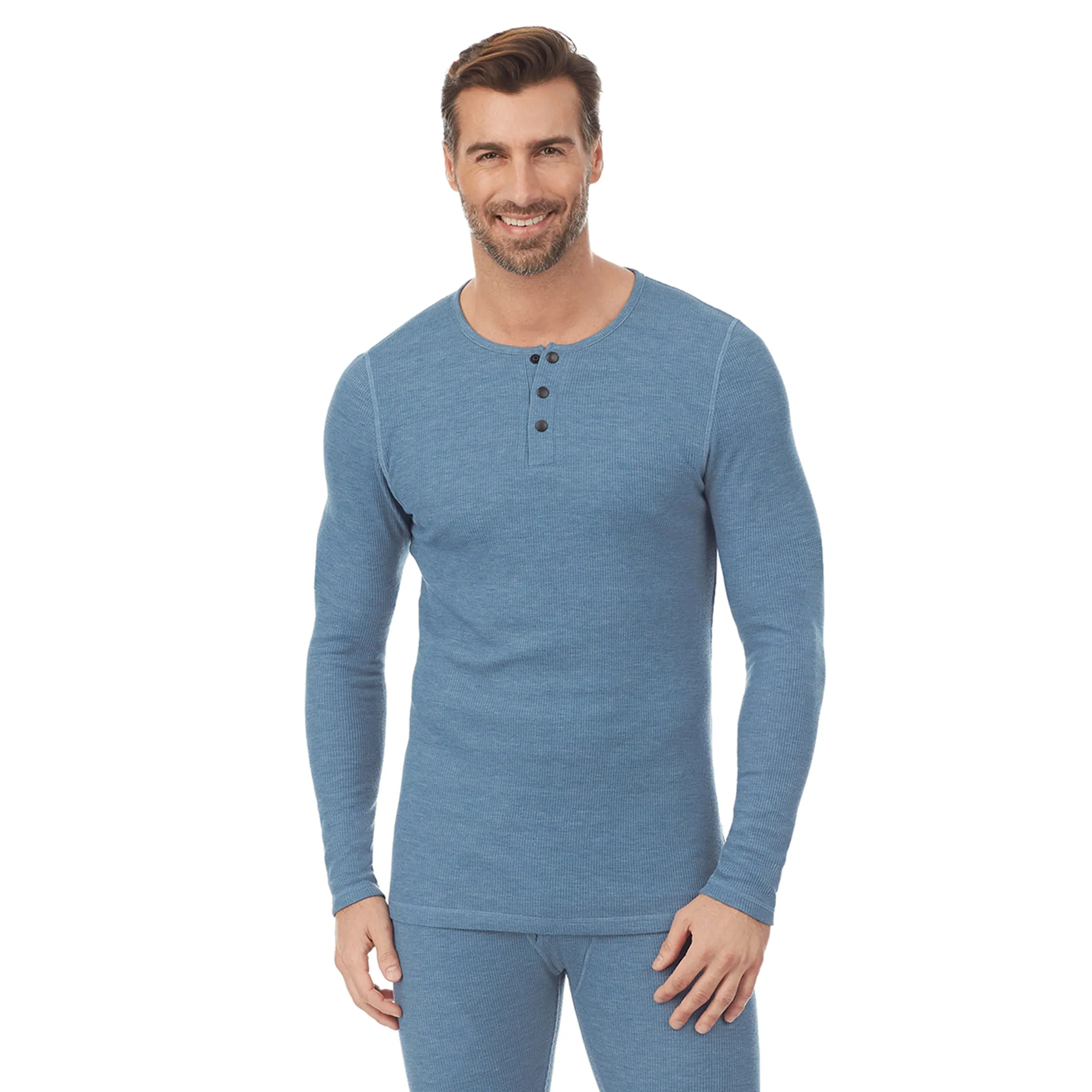 Waffle Thermal Long Sleeve Henley