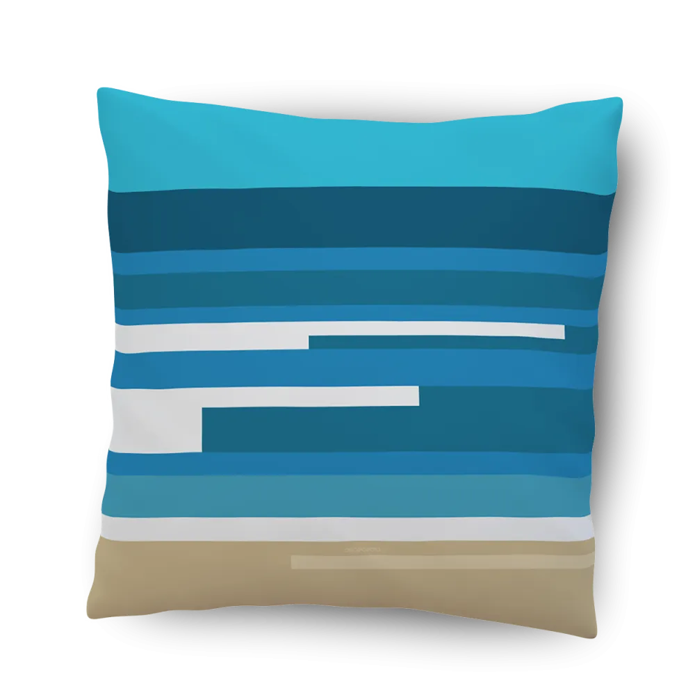 Waves Indoor or Outdoor Pillow