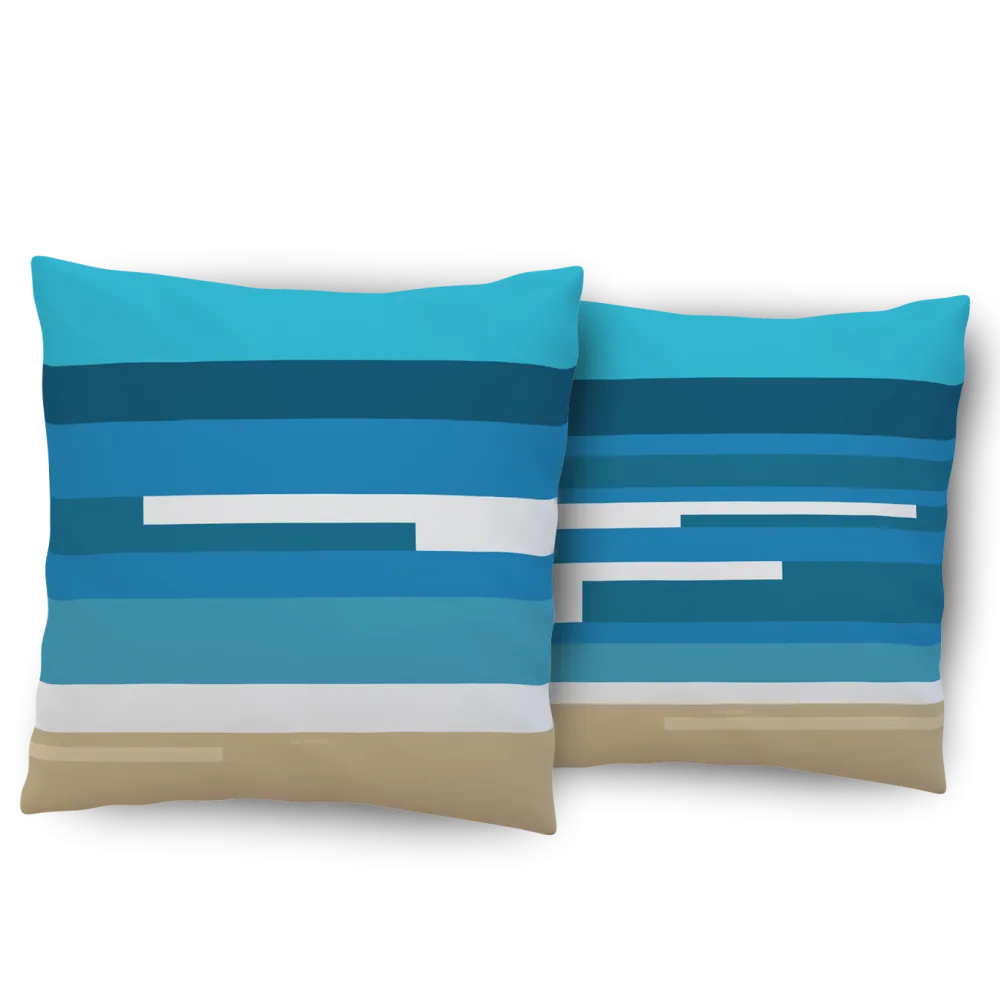 Waves Indoor or Outdoor Pillow