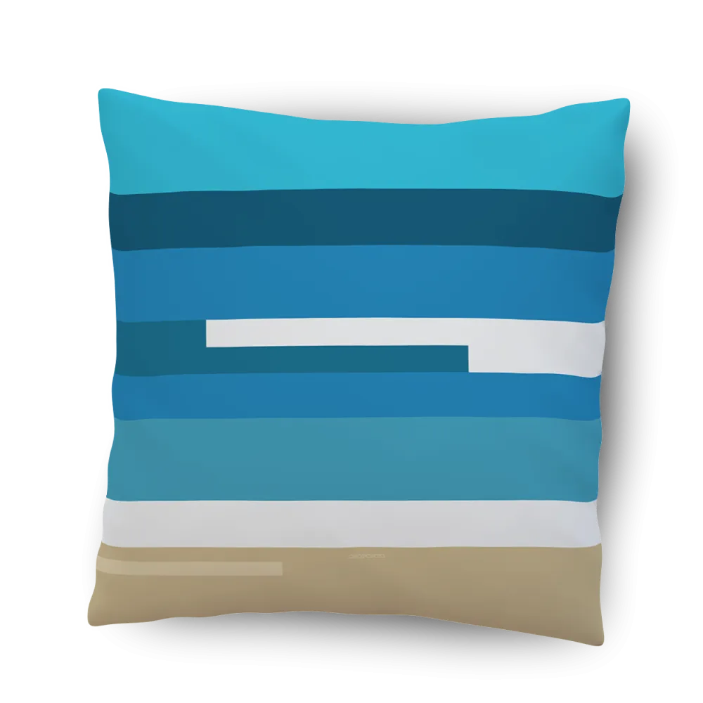 Waves Indoor or Outdoor Pillow