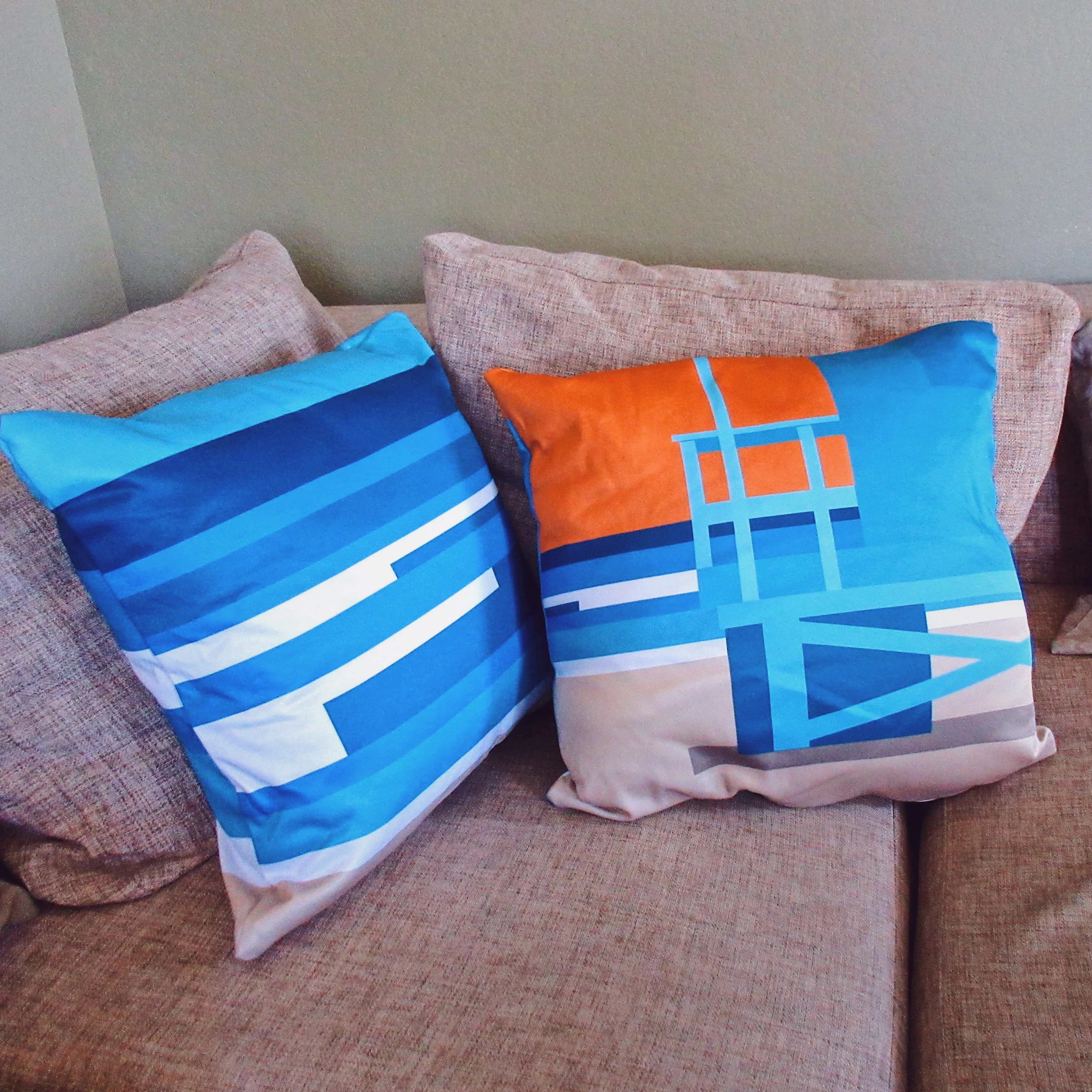 Waves Indoor or Outdoor Pillow