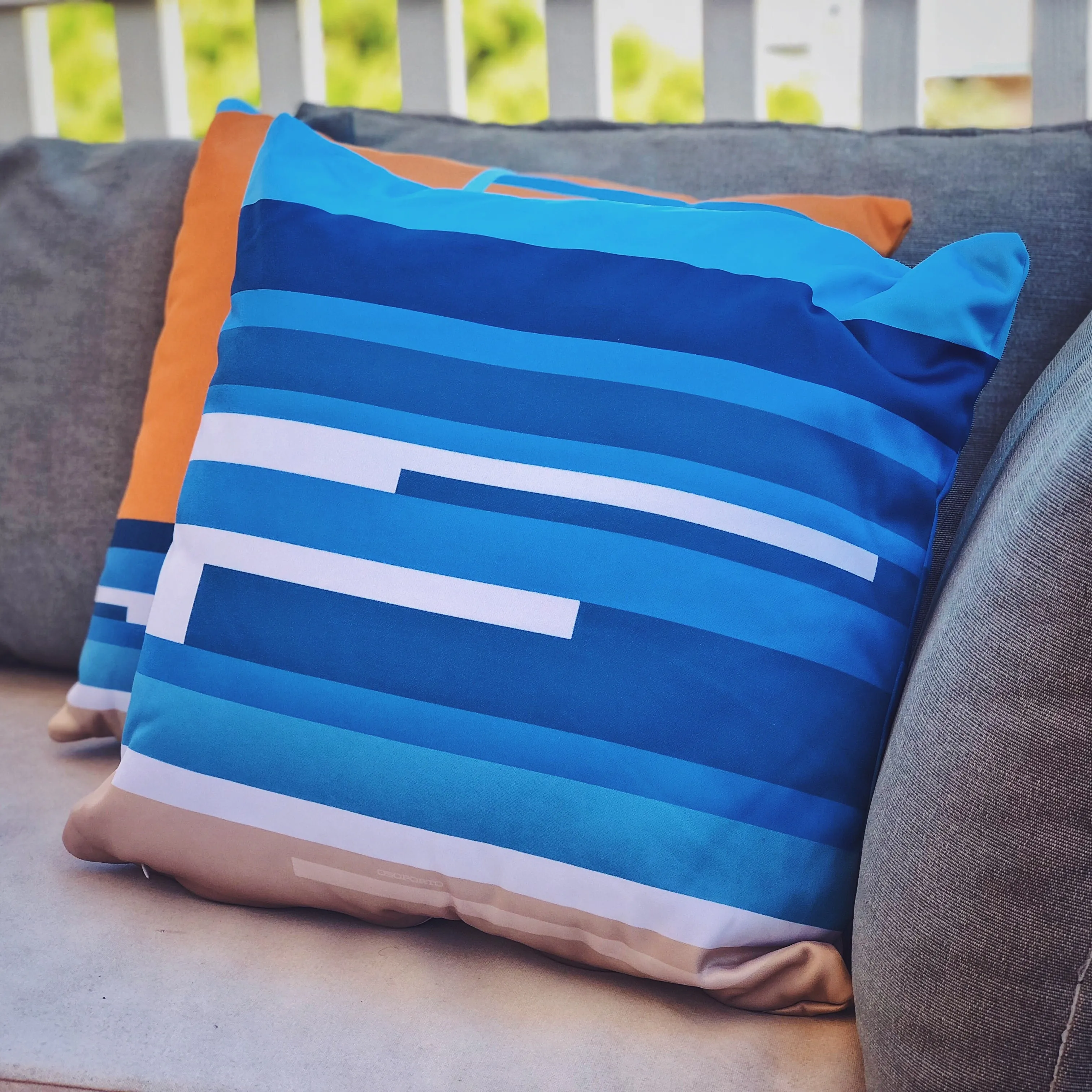 Waves Indoor or Outdoor Pillow