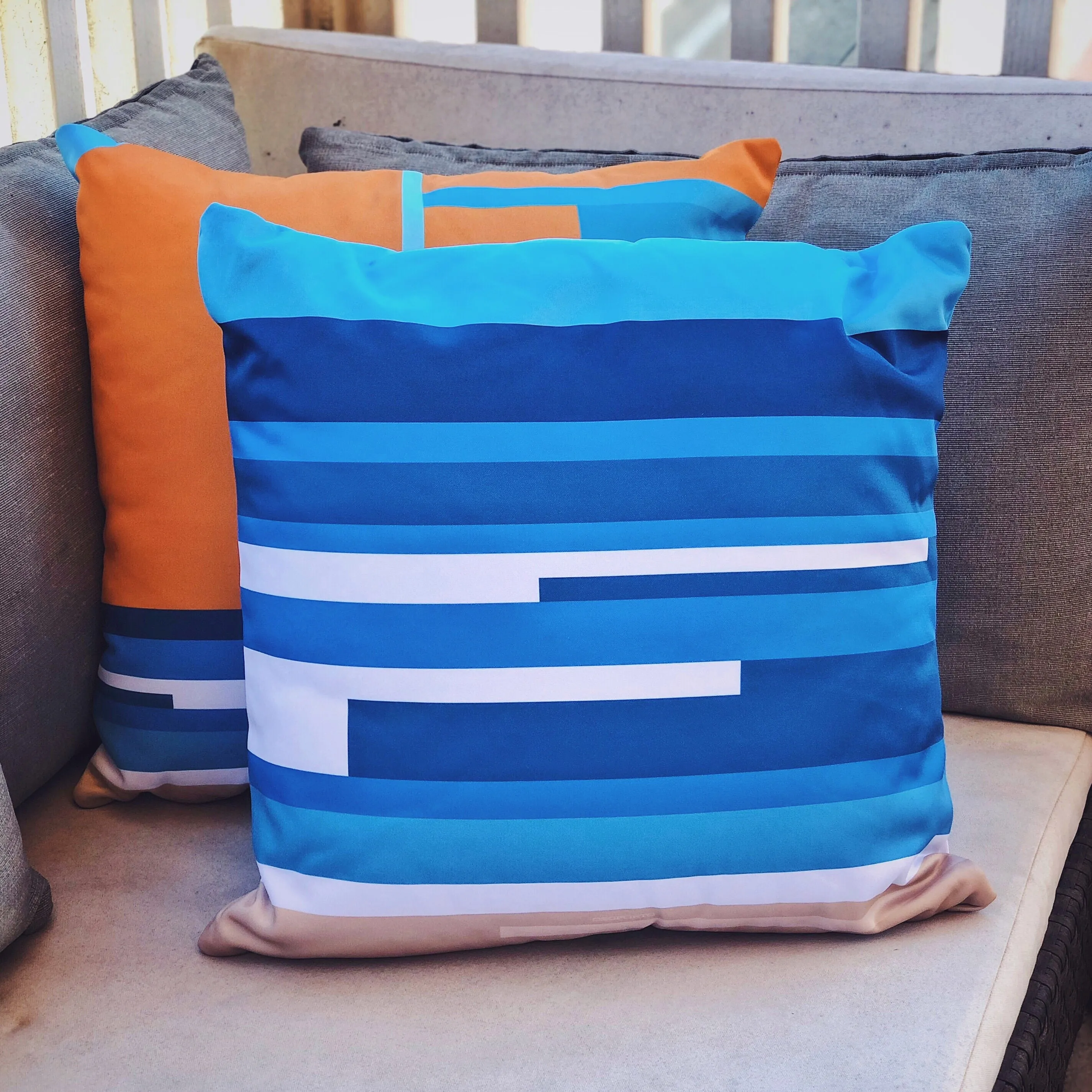 Waves Indoor or Outdoor Pillow