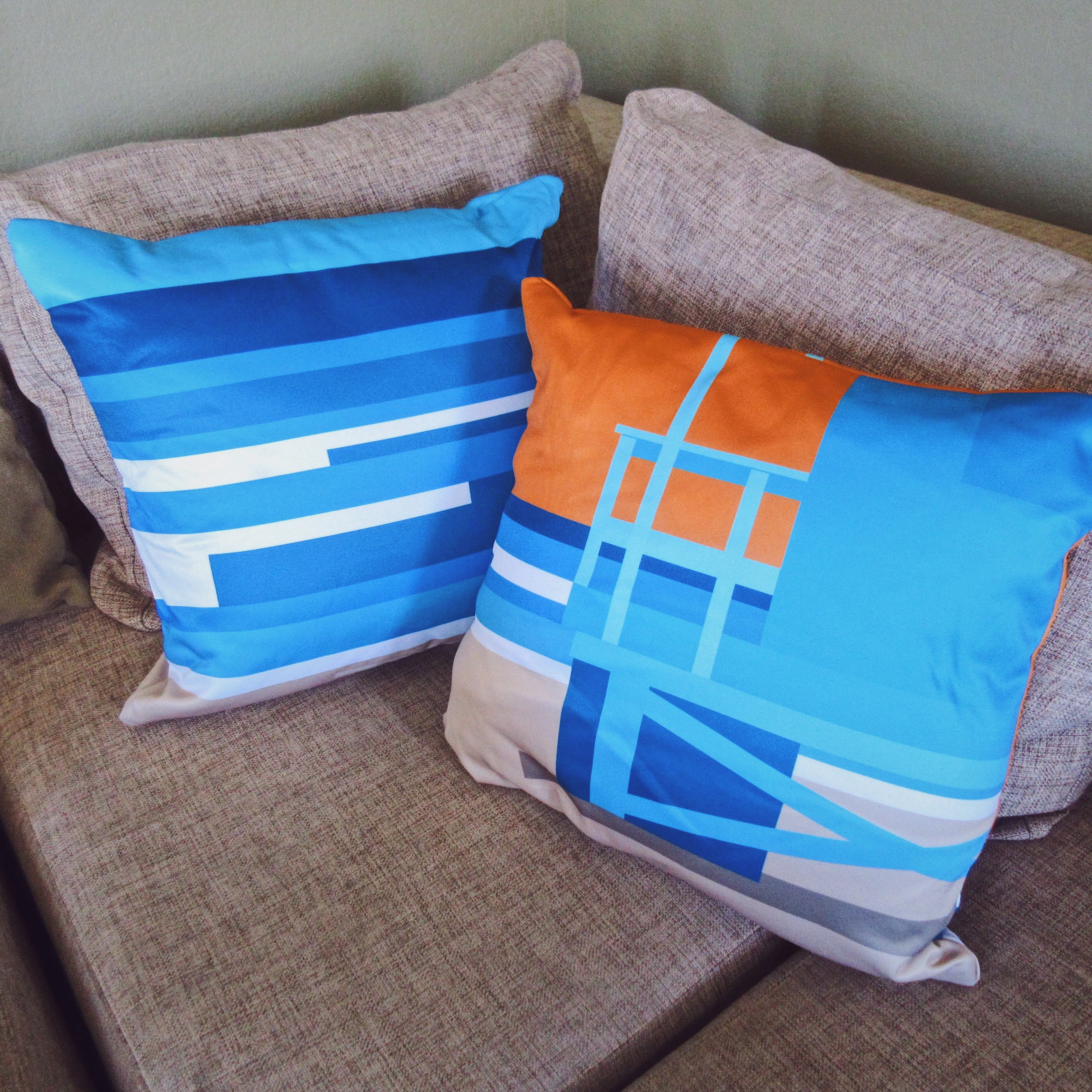 Waves Indoor or Outdoor Pillow